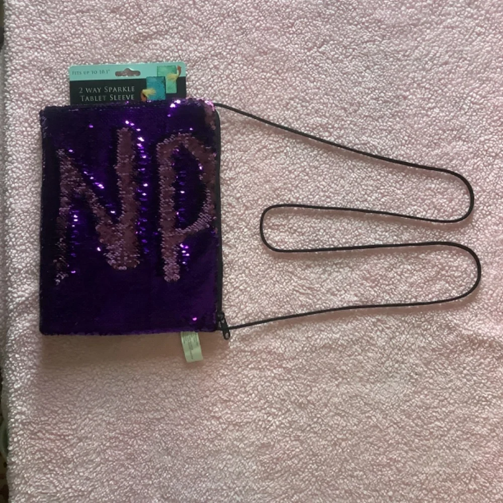 💜 Two way sparkle TABLET sequin sleeve PINK/PURPLE 10.1 inch BRAND NEW👛